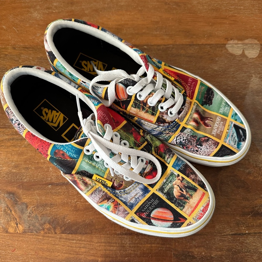 Vans Multicolor‎ National Geographic lace up classic sneakers L8 M6.5